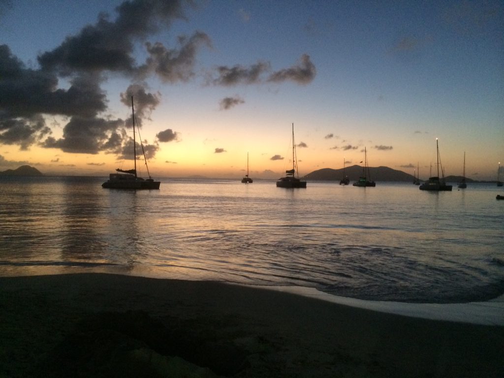 Cane Garden Bay at dusk