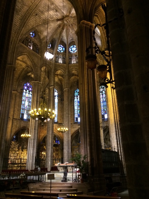 Inside the Barcelona Cathedral