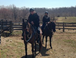 EB on her horse